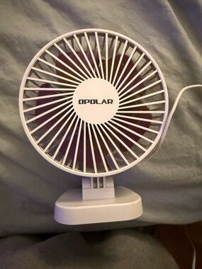 OPOLAR White Portable Desk Fan - Compact Personal Fan